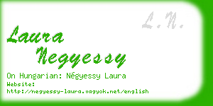 laura negyessy business card
